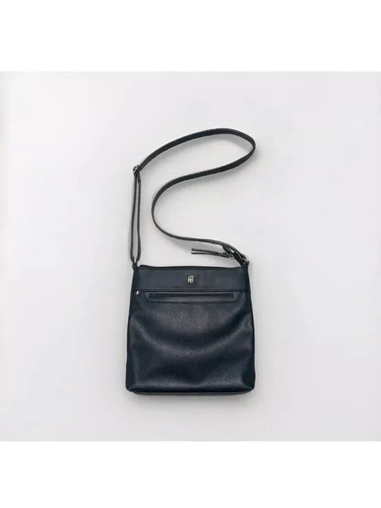 Tommy Hilfiger Black Crossbody Bag With Adjustable Strap gold logo - Picture 14 of 16